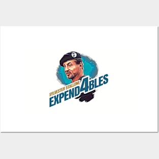 Expend4bles expandables 4 and sylvester stallone themed graphic design by ironpalette. Posters and Art